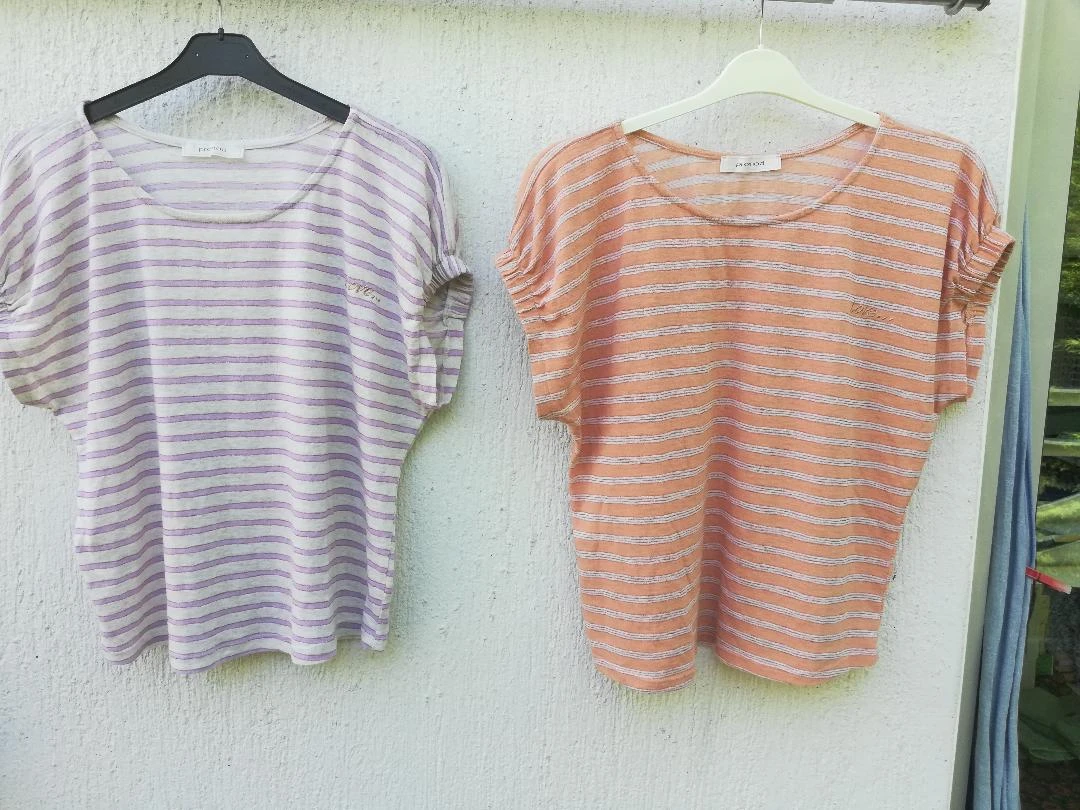 Lote de 2 camisetas ligeras y a rayas etiqueta T.L (imperfecciones) – photo 20